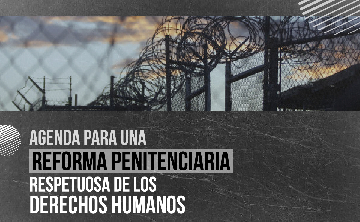 La imagen muestra el flyer de difusión de la Agenda para una Reforma Penitenciaria Respetuosa de los Derechos Humanos.