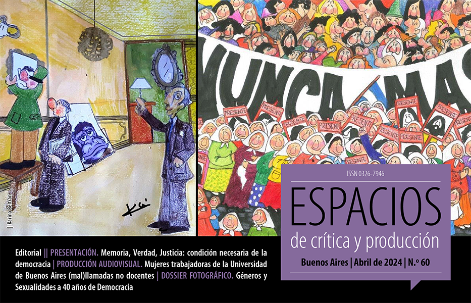 Portada de la Edición Número 60 de la Revista Espacios de Crítica y Producción