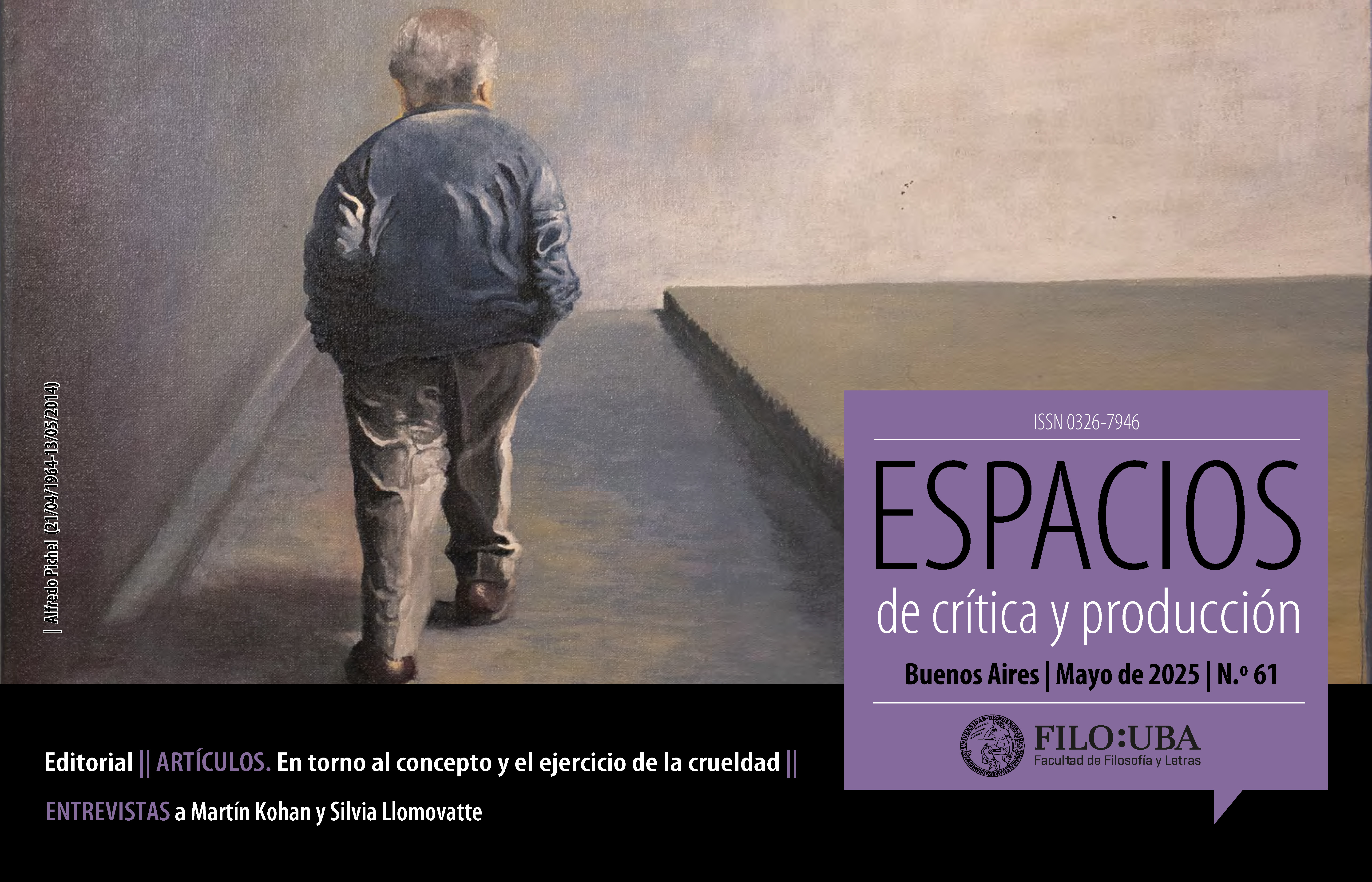 Portada de la Edición Número 61 de la Revista Espacios de Crítica y Producción